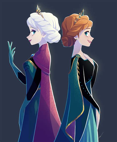 Disney Frozen Anna And Elsa Drawings