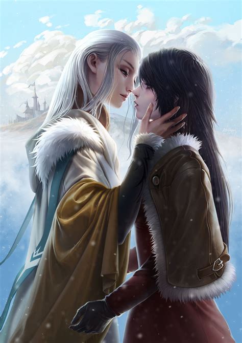 Fantasy Art Lesbians Kissing