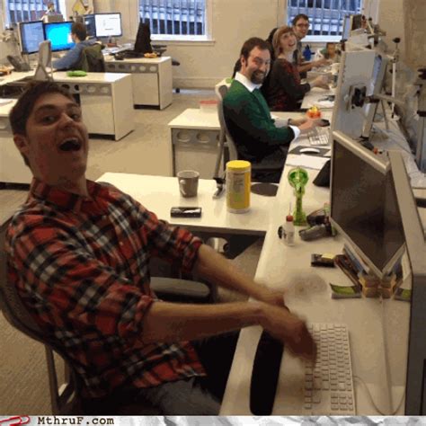 Funny Office Worker GIF