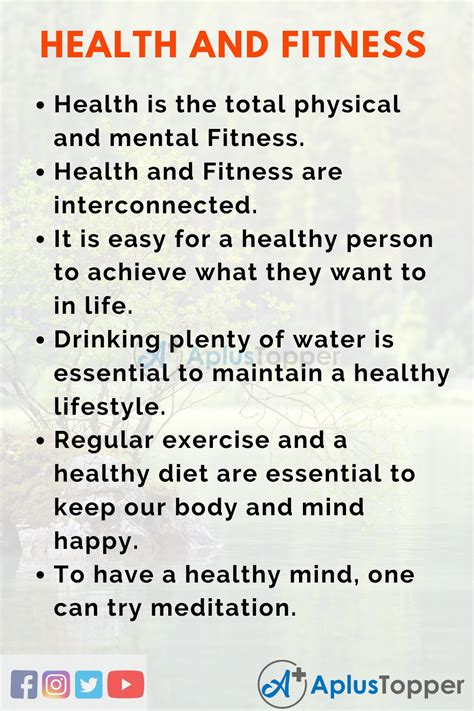 Health And Fitness Simple Topic