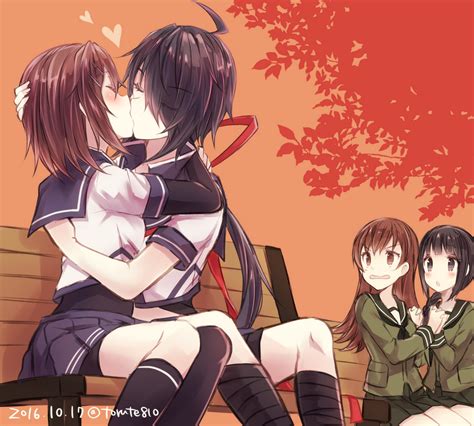 Hot Anime Lesbian Threesome