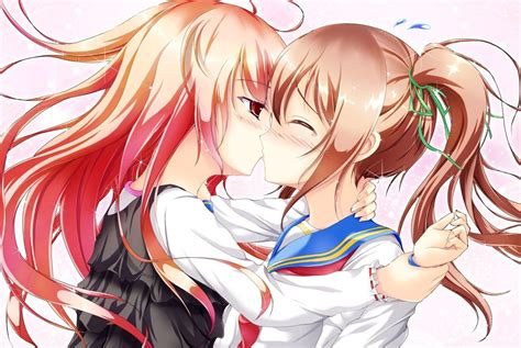 Hot Anime Lesbians Kissing