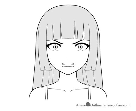 How To Draw Anime Girl Mad