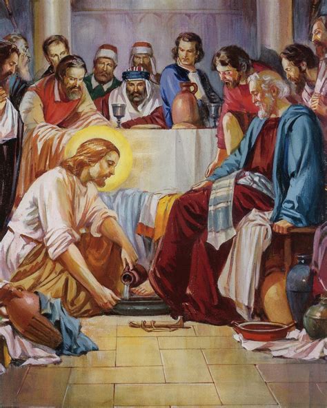 Jesus Washing Feet Of Apostles