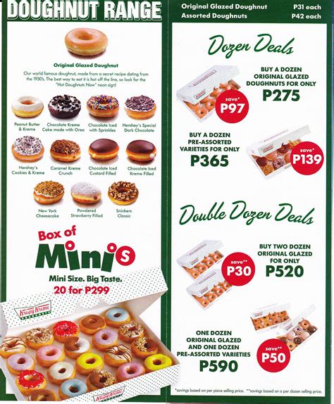 Krispy Kreme Prices Menu Philippines