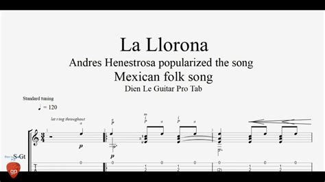 La Llorona Angela Aguilar Guitar Tabs
