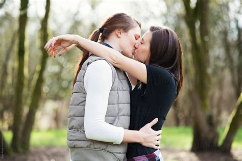 Lesbians Kissing