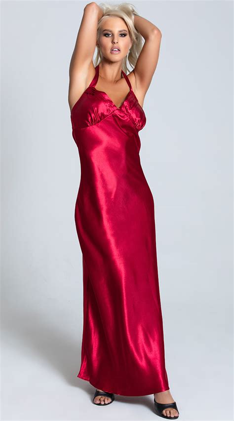 Long Satin Night Gown