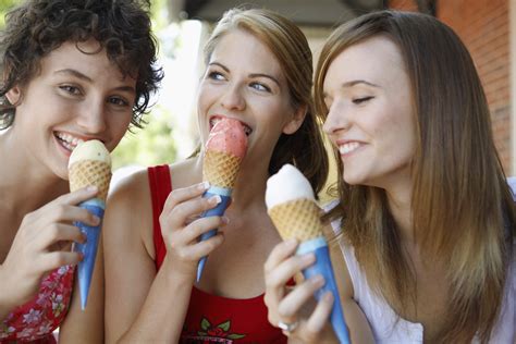 Many People With Ice Cream Sundaes Gather