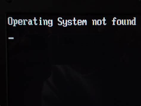 No Operating System Found
