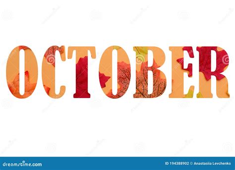 October Word Art