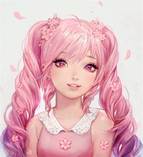 Pink Haired Girl Art