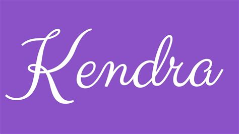 Print The Name Kendra
