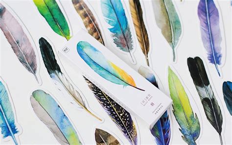 Real Feather Bookmarks