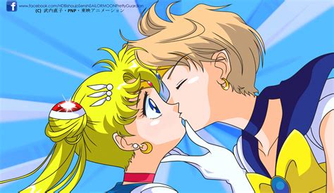 Sailor Uranus And Usagi Kiss