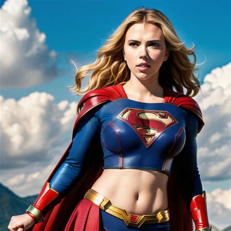 Scarlett Johansson Supergirl Painted