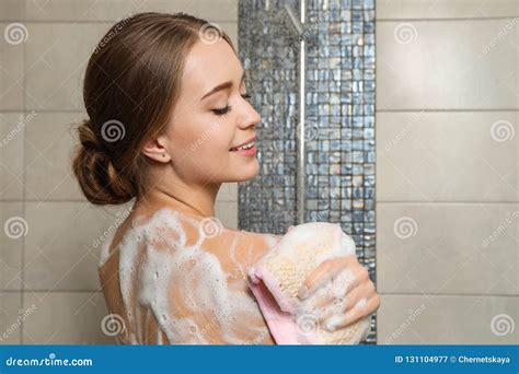 Sexy Nude Woman Shower