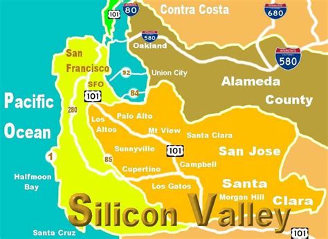Silicon Valley Us Map