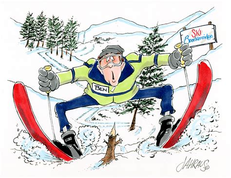 Ski Slope Cartoon