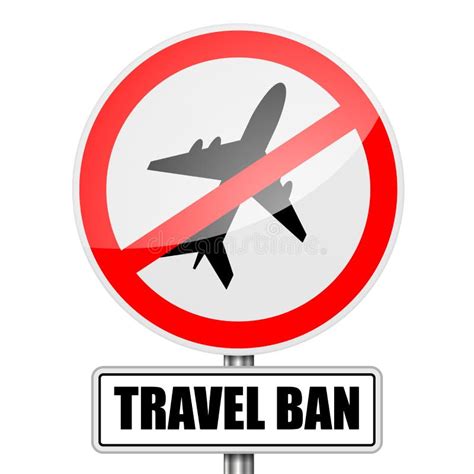 Travel Restrictions Sign Vector
