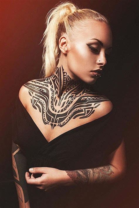 Woman With Chest Tattoo