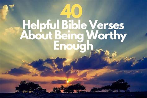 You Are Worthy Bible Verse